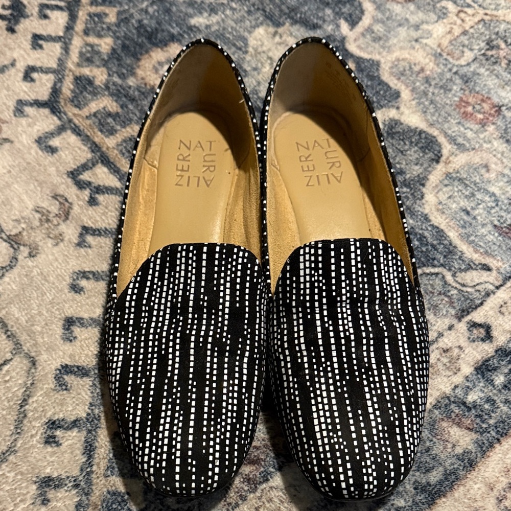 Naturalizer Black and White Patterned Loafers